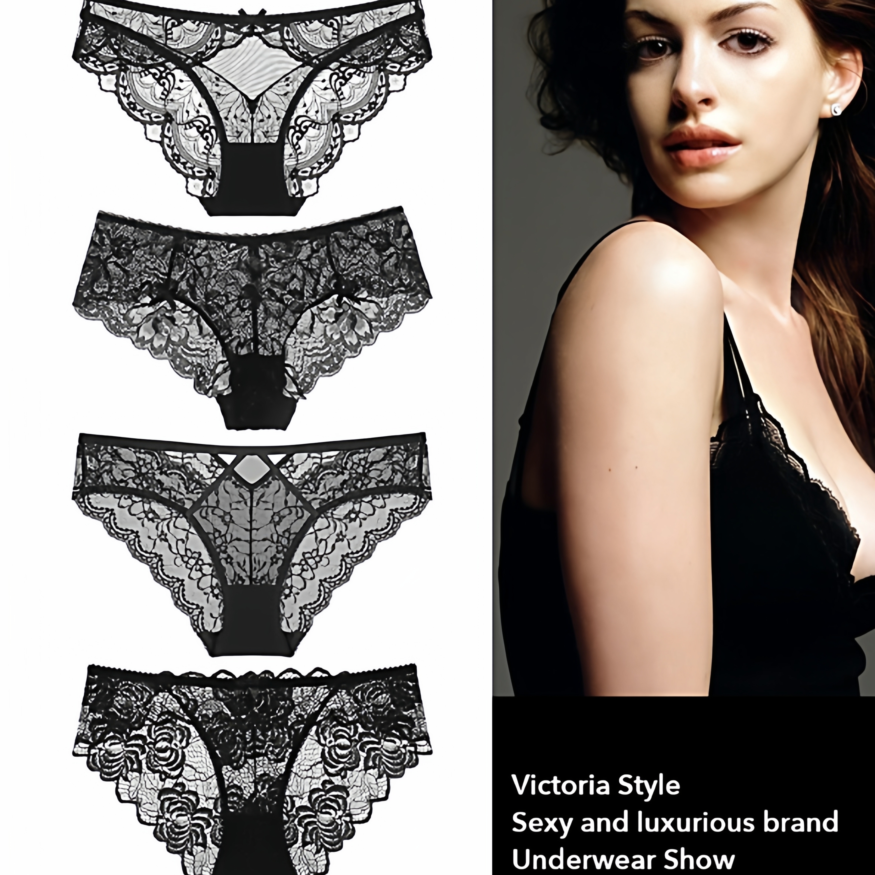 维多利亚无痕性感黑色蕾丝网纱内裤女夏薄款禁欲系2025新款三角裤