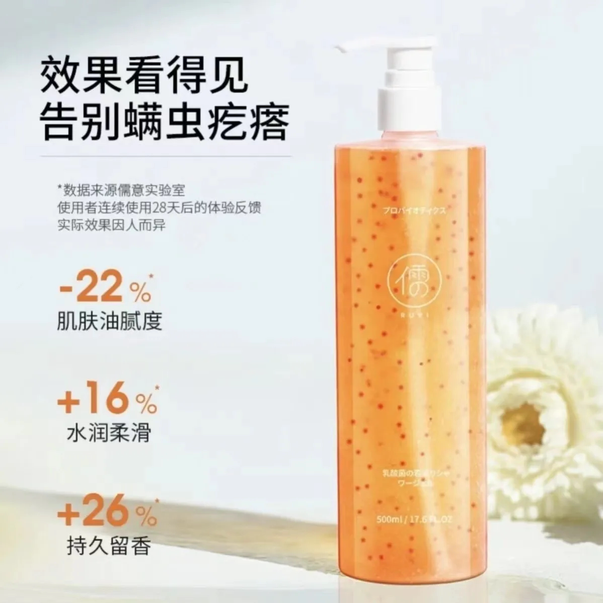 儒意乳酸杆菌嫩肤净透沐浴露提升舒滑感倍润嫩滑肌肤,500ml图片