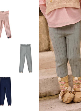 现货▲法国Louise misha 25秋冬新款女童纯色针织裤