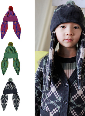 现货▲英国mabli 25秋冬儿童羊毛护耳针织帽