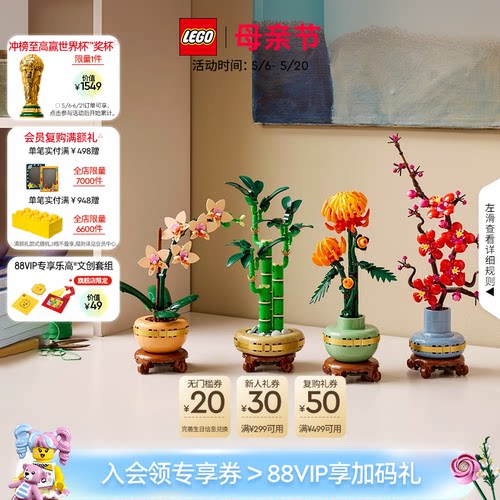 乐高10343典雅兰永生花积木