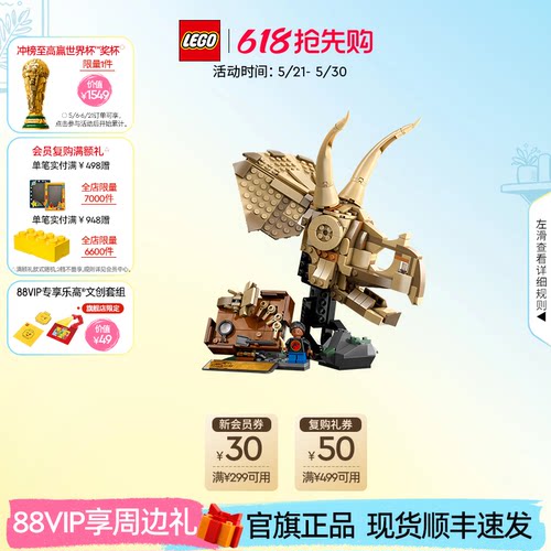 乐高76969三角龙头骨积木