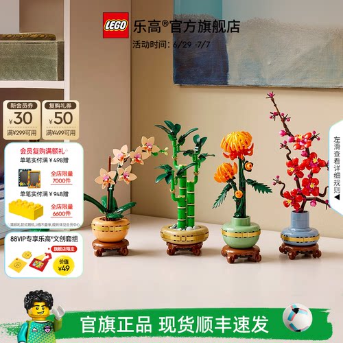 乐高10343典雅兰永生花积木