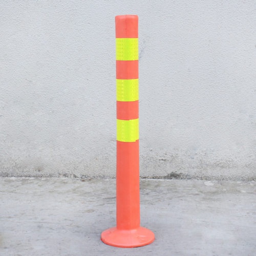 塑料弹力警示柱交通道路反光路障柱桩75cm高速红白警示隔离柱