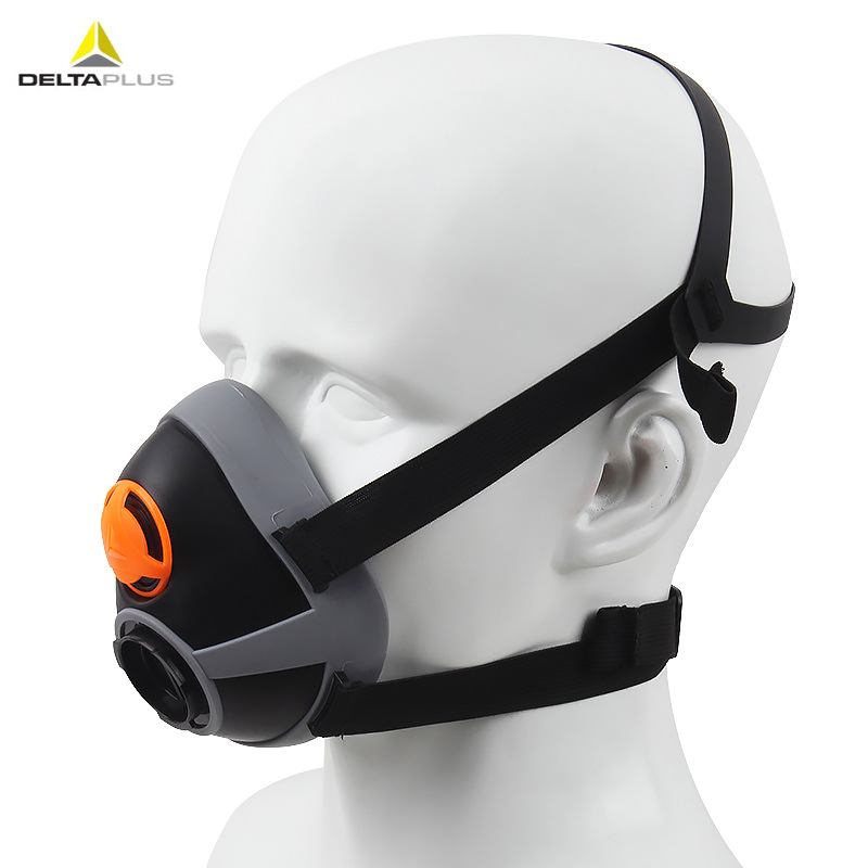 代尔塔105011 M6300硅胶材质单滤盒半面罩防甲醛农药面罩防雾霾