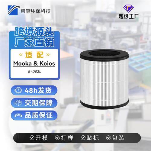 适配MookaB-D02L/KOIOSB-D02L/VEWIORB-D02U空净滤芯配件滤网