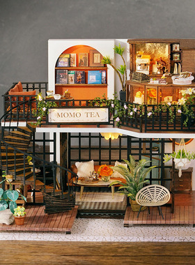 14+智趣屋手工diy小屋房子制作建筑模型拼装女孩玩具丛林么么茶