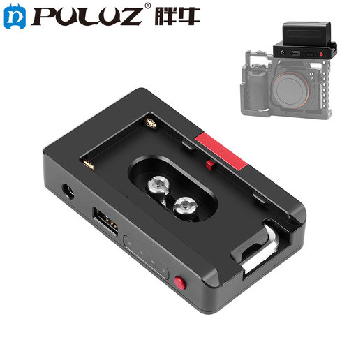 PULUZ胖牛摄影机兔笼NPF970电池供电底座适用索尼佳能尼康