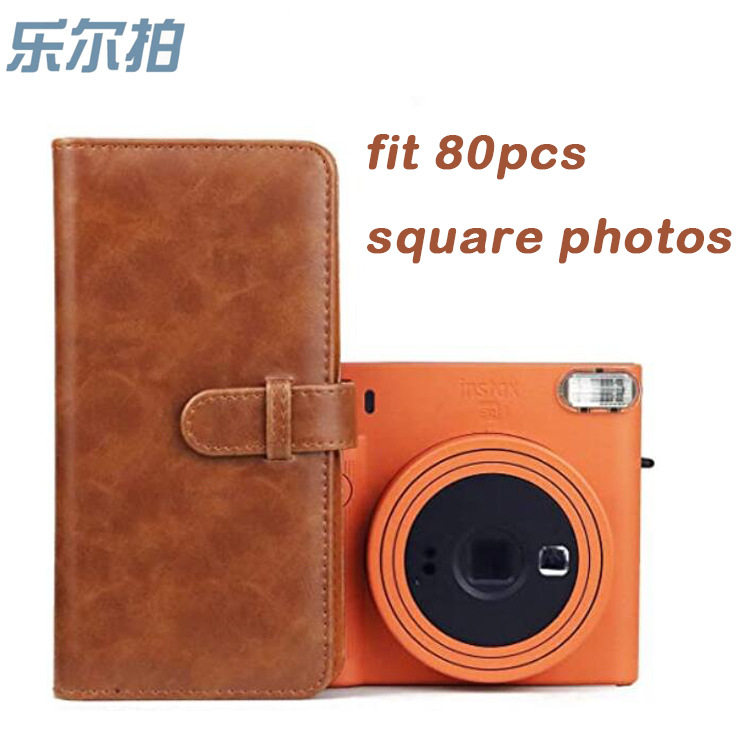 皮质相册 拍立得Square方形相纸4寸照片收纳电影票收藏