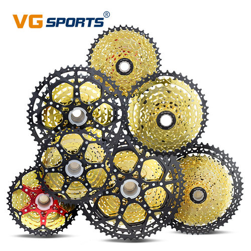 vgsports山地金色8/9/10/11/12速飞轮卡式分体轻量铝支架润滑