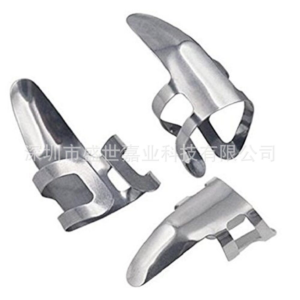 不锈钢食指拨片食指套单拨片指弹吉他贝斯拨片3片装