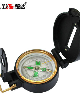 楚达儿童户外指南针美式折叠塑料指南挂钩黑色野营指北针DC45-1S
