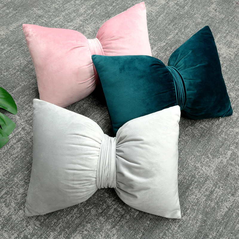 少女心粉色蝴蝶结抱枕客厅沙发简约车载护腰办公室午休床头背靠垫,居家布艺,靠垫/抱枕,淘宝优惠券,粉丝福利购,淘宝优惠卷