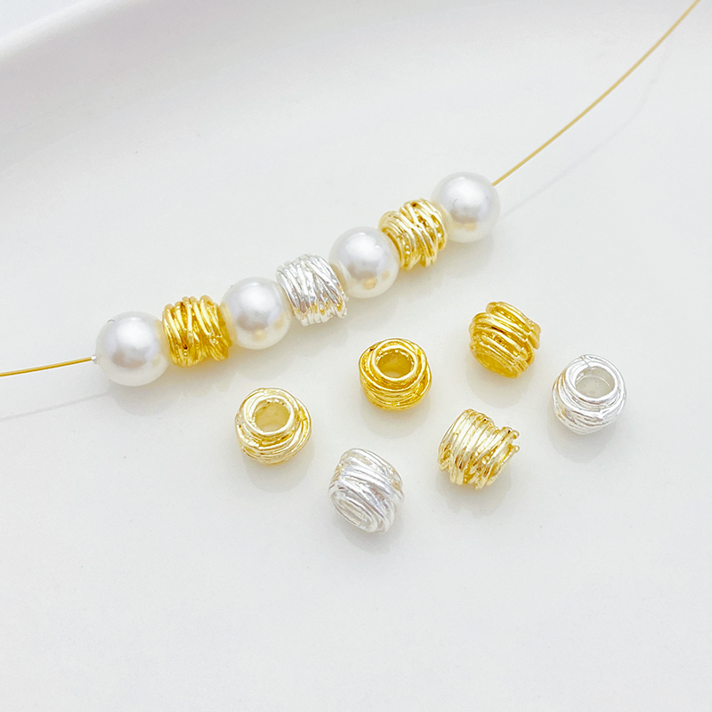 14K包金保色编织球散珠绕线珠