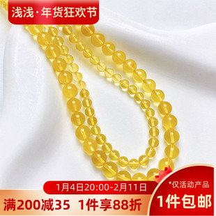 天然金珀珠子琥珀隔珠散珠手工diy串手链项链饰品编绳半成品配珠