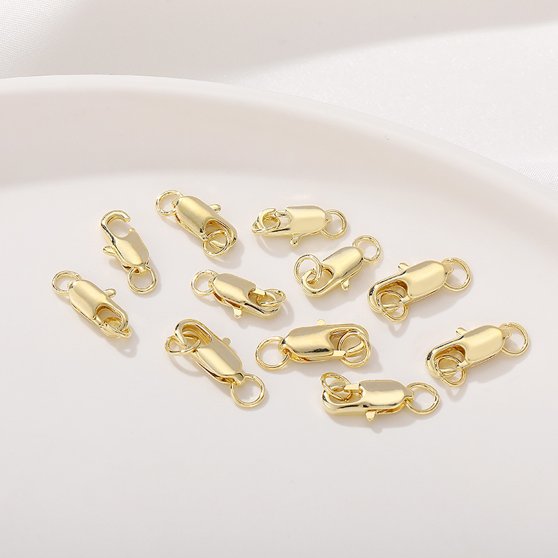 14K包金带圈鱼尾扣龙虾扣弹簧扣