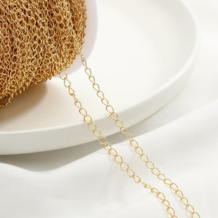 14K包金马尾链子链条散链手工diy制作手链项链延长链饰品材料配件