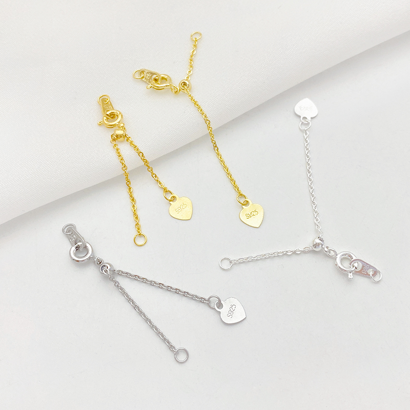 14K包金伸缩可调节延长链抽拉链