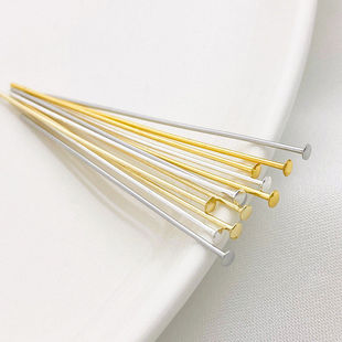 14K18K包金银色保色圆弧面T针半圆头针弧形针手工diy饰品耳饰配件