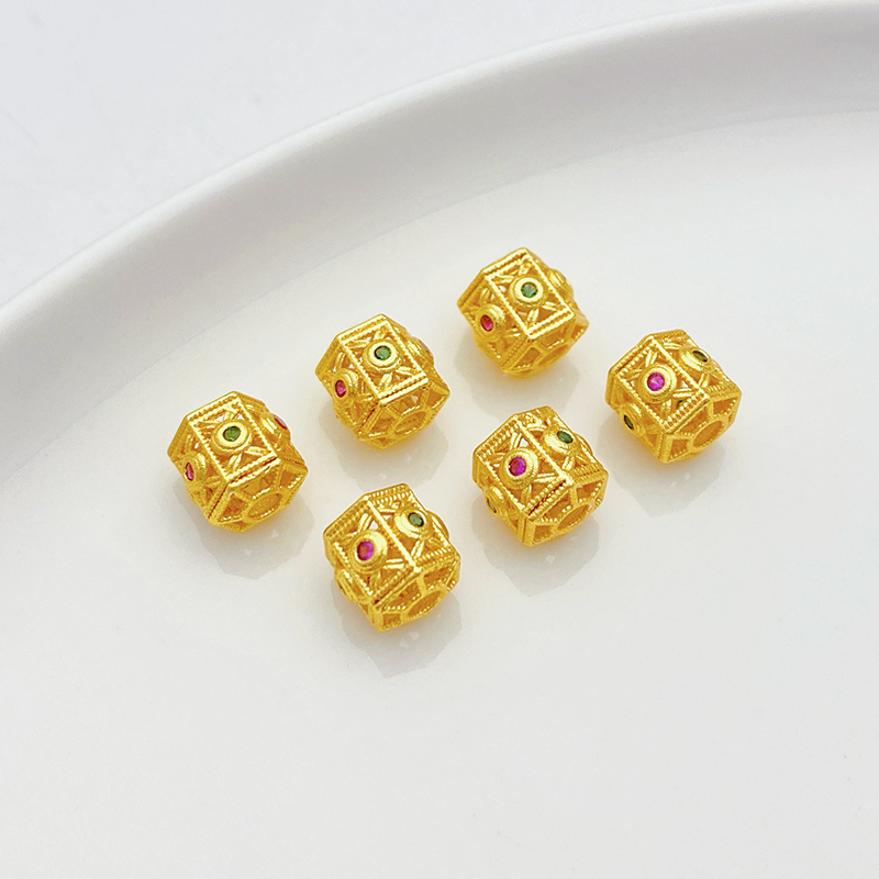 沙金锆石镂空隔珠隔珠手工diy