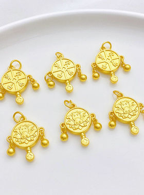 沙金岁岁平安拨浪鼓吊坠福袋