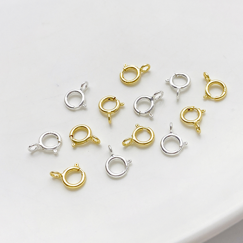 S925纯银镀14K包金弹簧扣