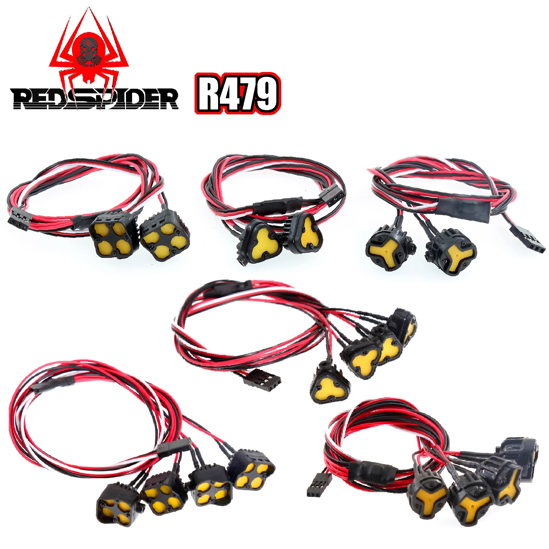 RS红蜘蛛1/10攀爬车1/8越野车灯