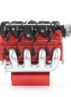 DJV8发动机罩散热器扇通用trx4仿真引擎科尔维特LS3红色上色版