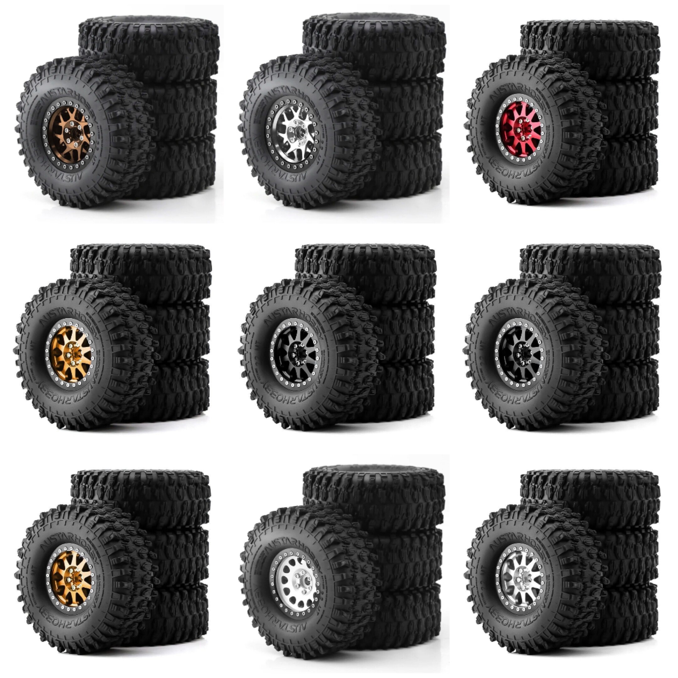 2.2寸合金轮毂加轮胎 128*48套装 H8 易控4082 大犀牛等适用