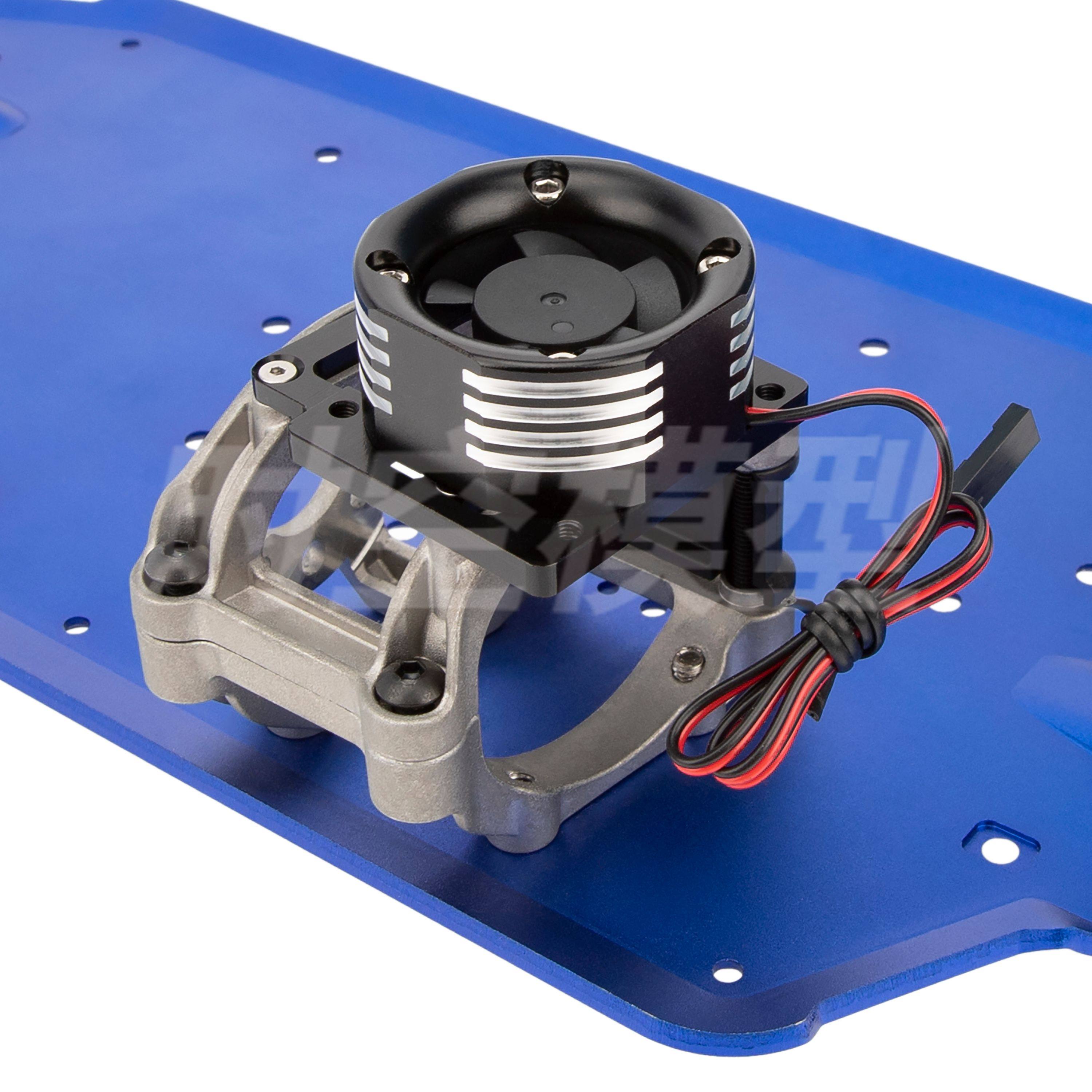 TRAXXAS 1/8 4WD SLEDGE 雪橇 铝合金马达散热器 LED七彩散热风扇