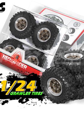 RS红蜘蛛FMS 1/24 FCX24 骆驼杯路虎卫士瓦迪顿金属轮毂+轮胎R176