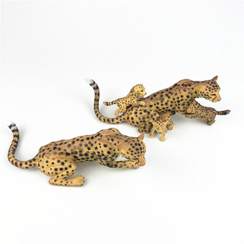 美国aaa 3a 散货 仿真野生森林动物模型cheetah母猎豹和豹子宝宝