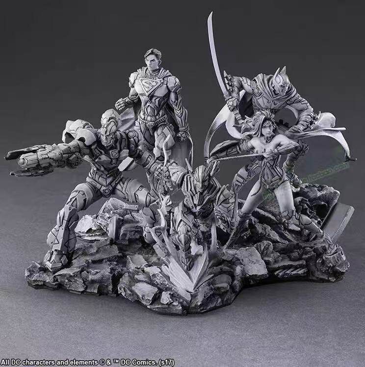 A3正版日版SQUARE DC漫画正义联盟盒蛋闪电侠钢骨现货摆件