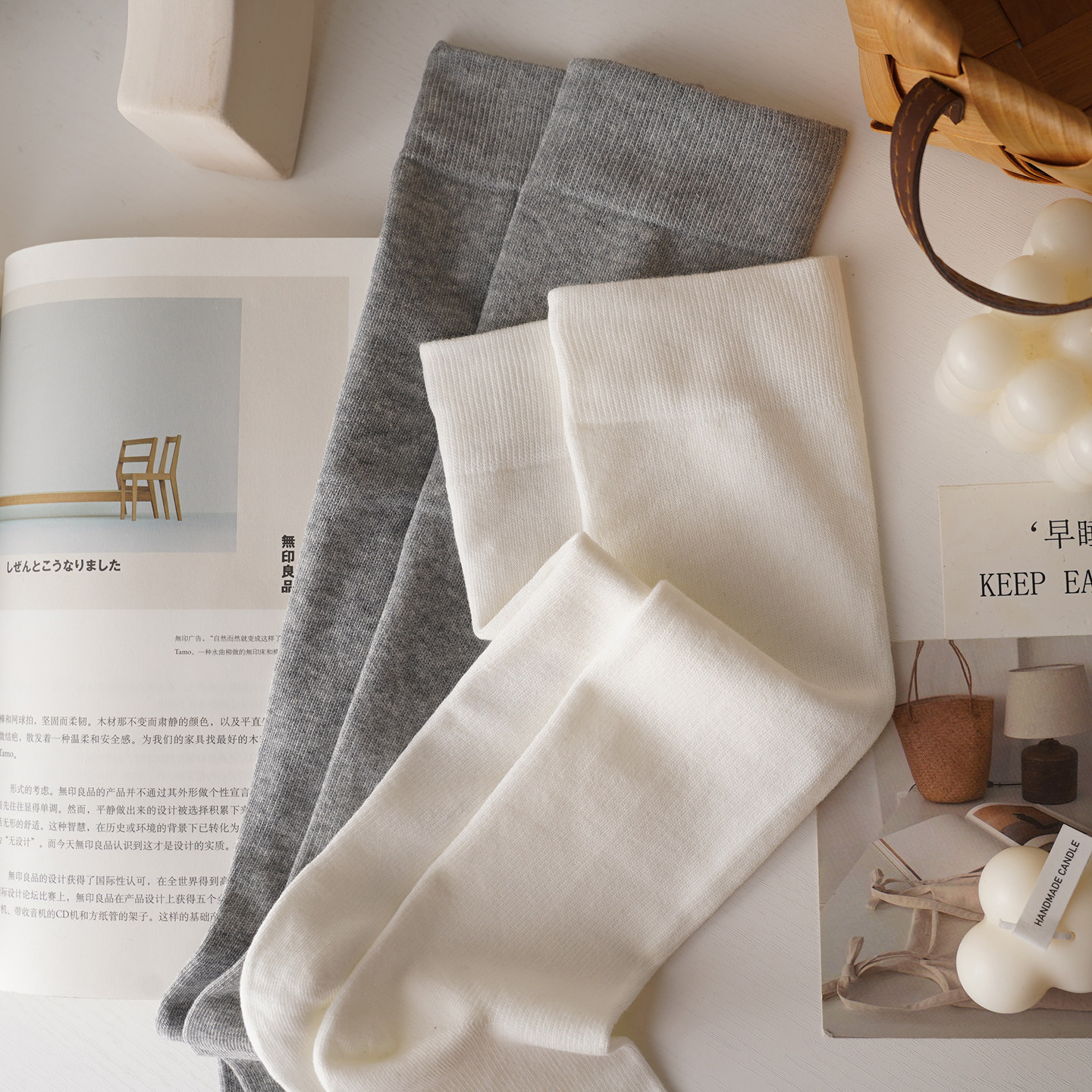 闭眼入！超好穿平板无骨微压小腿袜~清爽黑白灰~棉袜子女长筒及膝,女士内衣/男士内衣/家居服,长筒袜,淘宝优惠券,粉丝福利购,淘宝优惠卷
