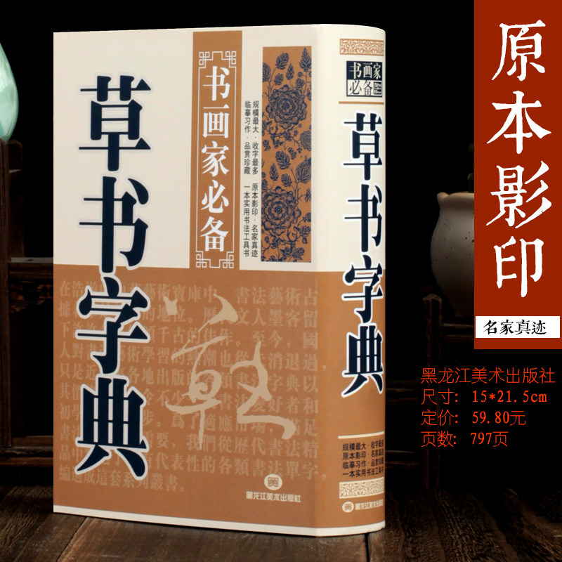 草书字典 书画家常用书中国名家书法字典草书字典欣赏 书法工具书 大书法爱好者和各级各类学校师生使用书临摹习作草体毛笔字帖