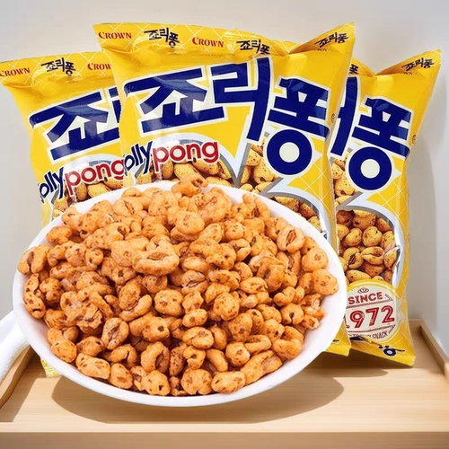 CROWN韩国膨化休闲袋装大麦粒