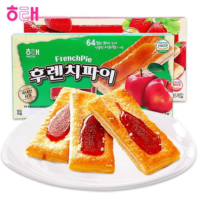 韩国进口海太苹果草莓派果酱派千层酥下午茶糕点办公小吃休闲零食