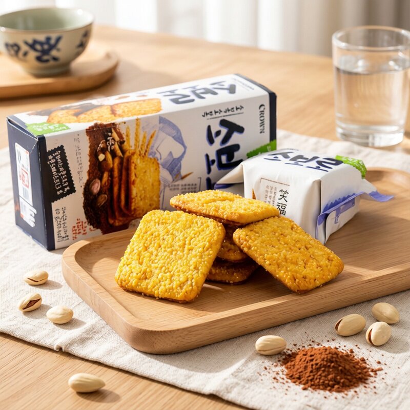 韩国原装进口食品 克丽安笑福60g儿童办公室休闲夹心饼干小零食