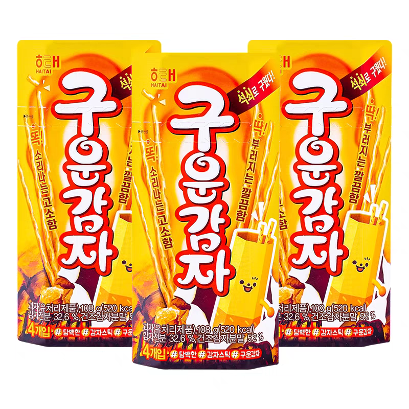 包邮韩国进口休闲零食品海太碳烤薯条大薯棒烤土豆棒108g*3大桶装,零食/坚果/特产,膨化食品,淘宝优惠券,粉丝福利购,淘宝优惠卷