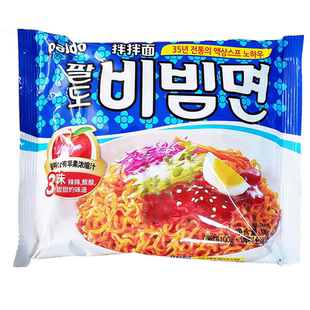 韩国进口食品paldo八道拌面韩式酸辣凉拌冷面方便面干拌泡面130g