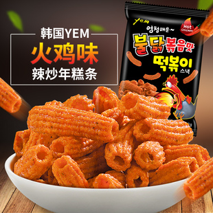韩国进口休闲食品 YEM火鸡味炒年糕条100g膨化食品打糕条小零食