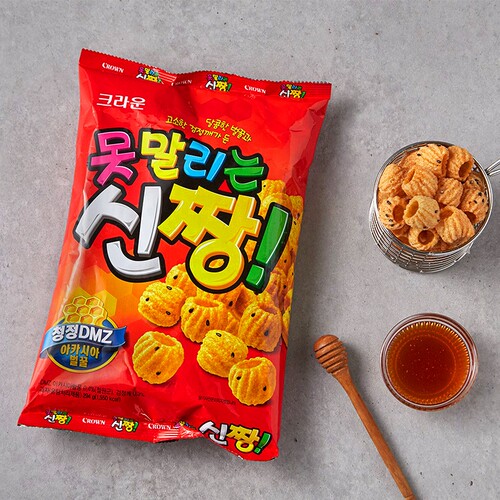 休闲韩国克丽安芝麻脆膨化食品