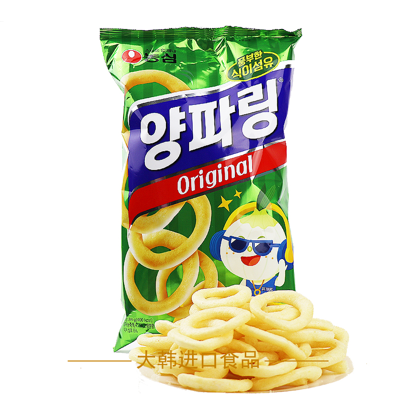 韩国原装进口食品 农心洋葱圈80g膨化零食办公休闲小吃追剧解馋