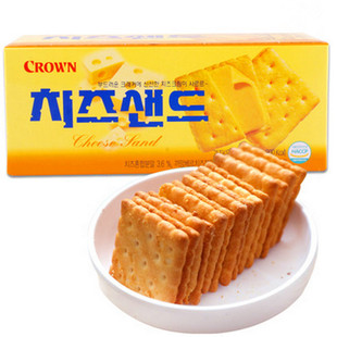 克丽安奶酪夹心饼干芝士味脆饼点45心g 韩国原装 进口休闲零食品