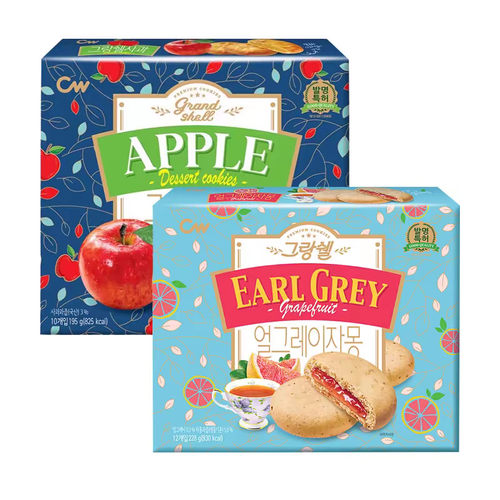 韩国青佑柚子苹果味夹心饼干水果果酱派甜点心儿童分享进口零食品