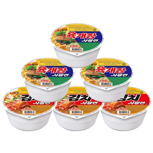 韩国进口农心辣白菜牛肉面碗面韩式泡菜拉面辛拉面速食泡面方便面