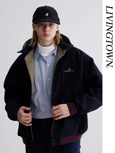 Двусторонная съемная шерстяная бейсбольная ретро куртка, шерстяное пальто для отдыха, в американском стиле