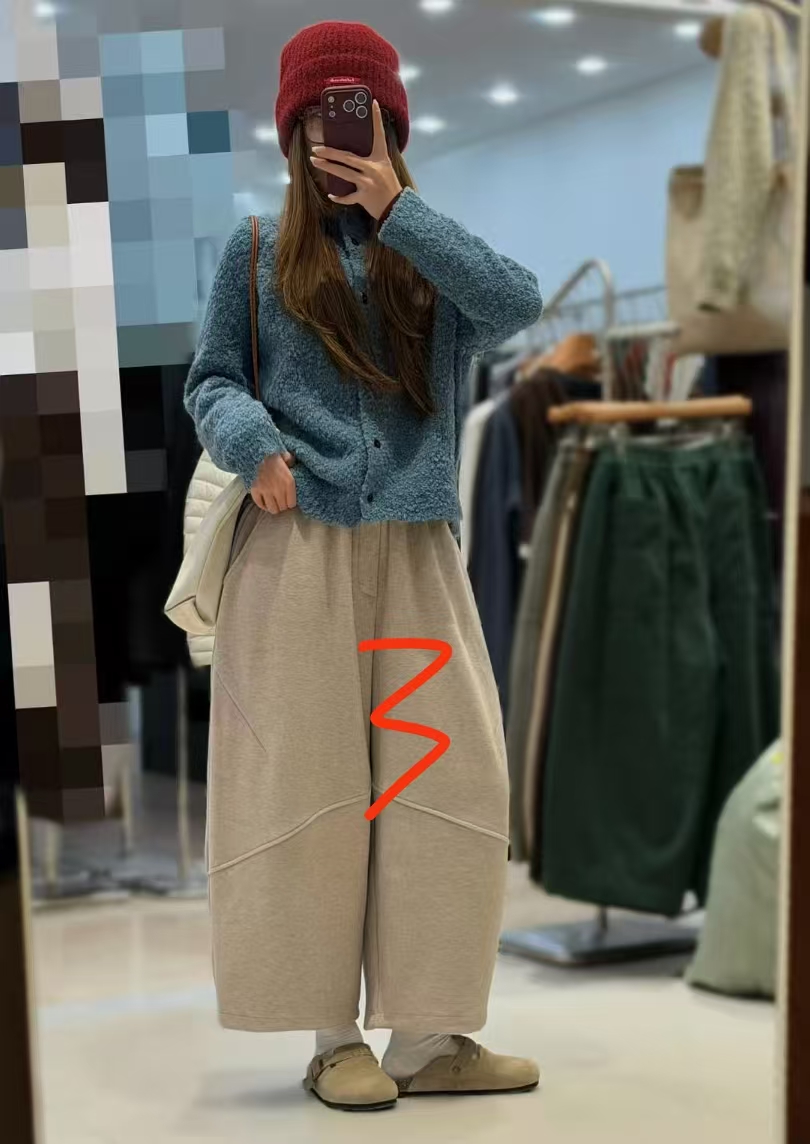 静秀阁.友羊毛加绒裤66605