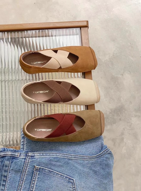 通宝正品头层牛皮芭蕾舞鞋森系复古文艺118-221