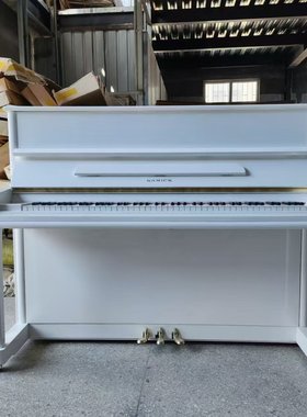 三益直腿钢琴白色钢琴白色立式家用钢琴二手钢琴九成新00后左右